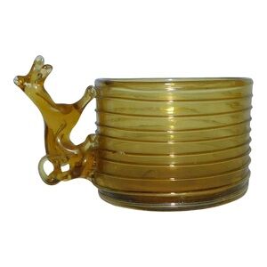 Italian Late 19th Century Antique Glass Child's Mug